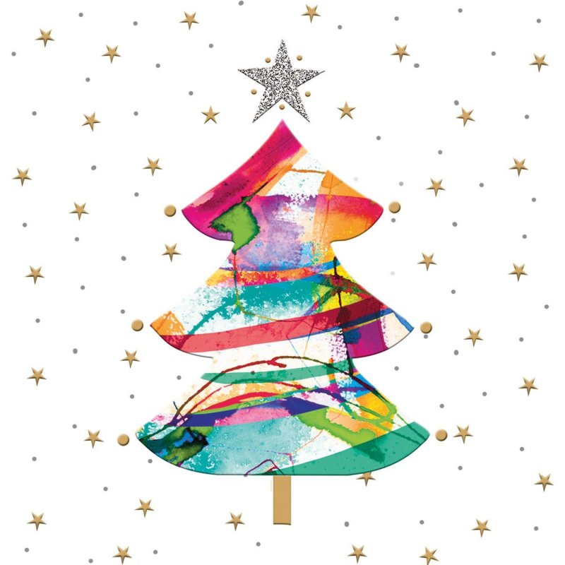 PPD - Servietten - Glitter Tree - 33 x 33 cm - 20 Stk