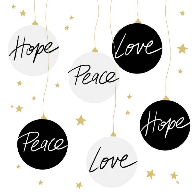 PPD - Servietten - Hope & Peace - 33 x 33 cm - 20 Stk