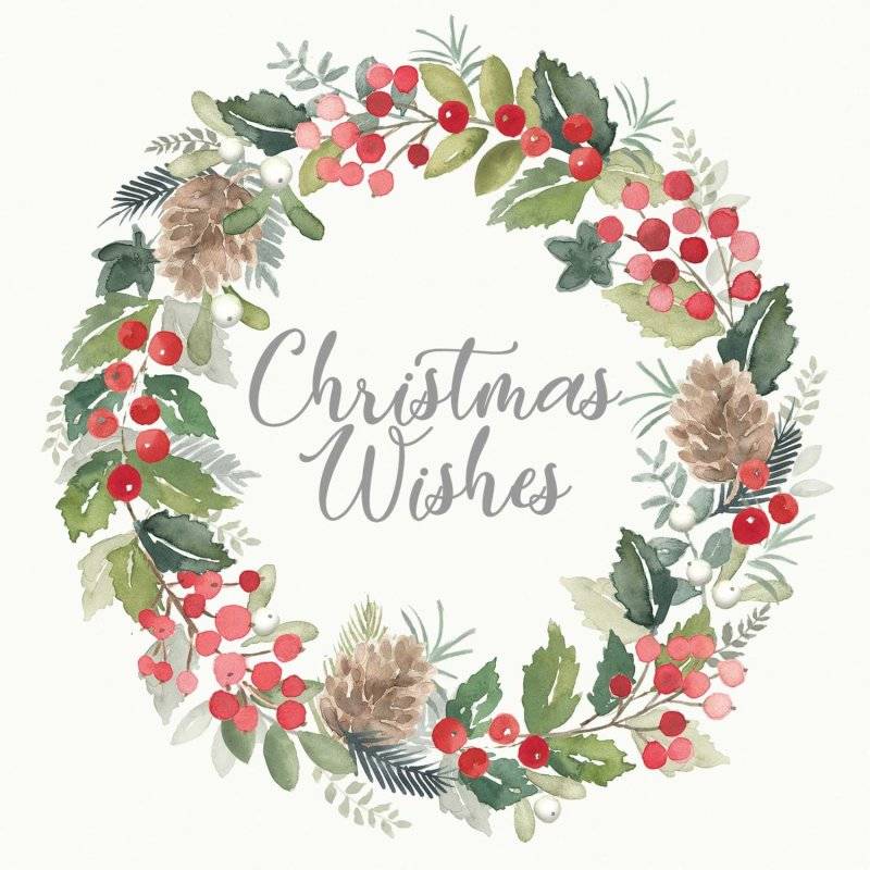 PPD - Servietten - Merry Wreath - 33 x 33 cm - 20 Stk