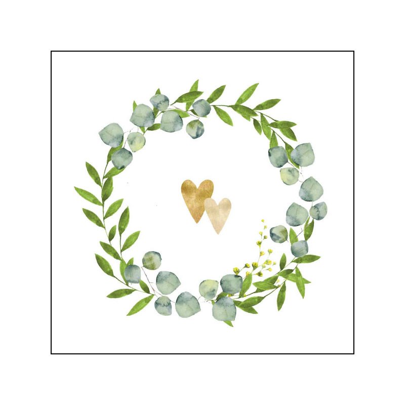 PPD - Servietten - Two Hearts - 25 x 25 cm - 20 Stk