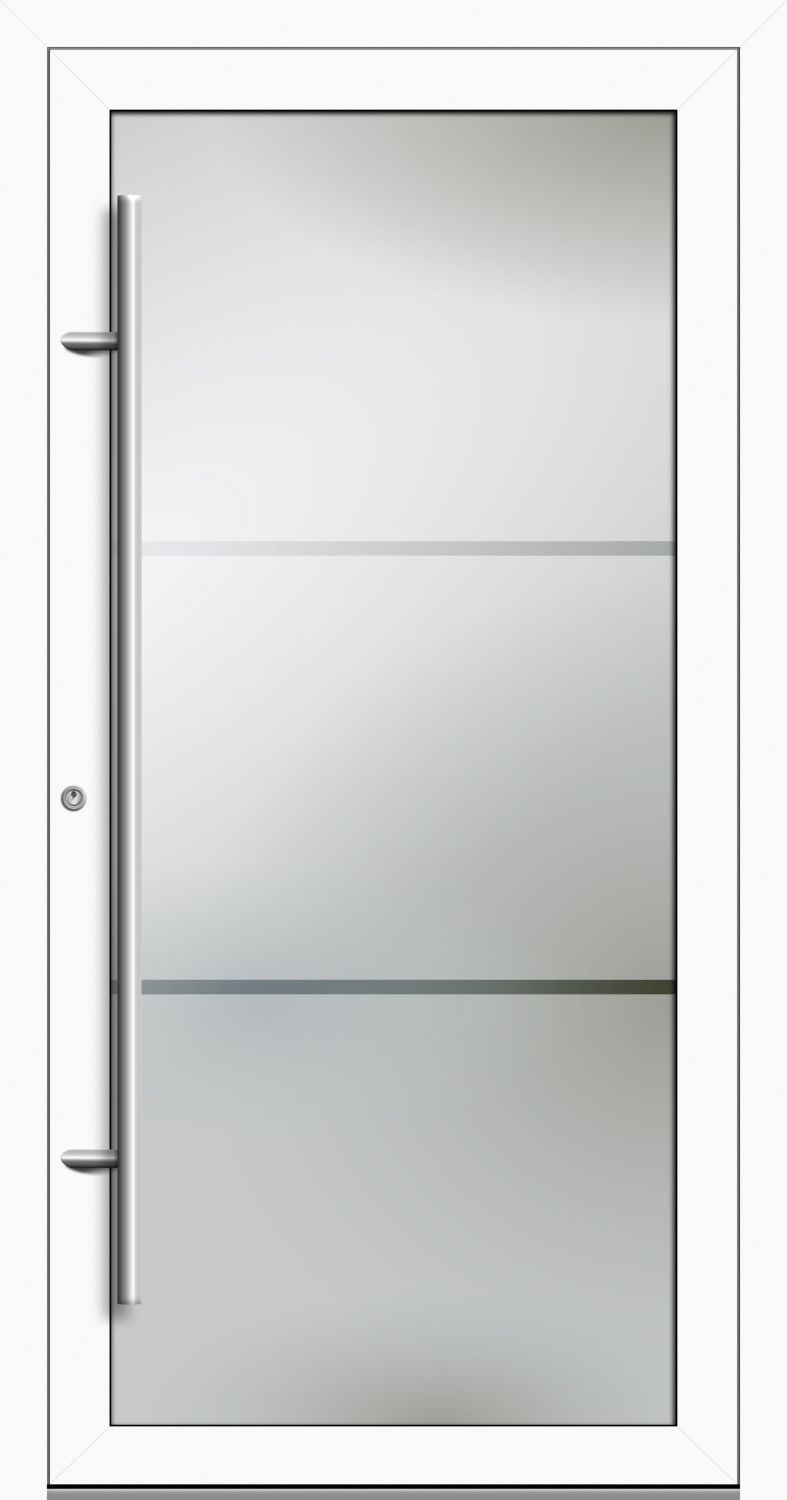 'PREMIUM ALU-Glas Haustür "LYDIA" 90 mm Vollglas flächenbündig'