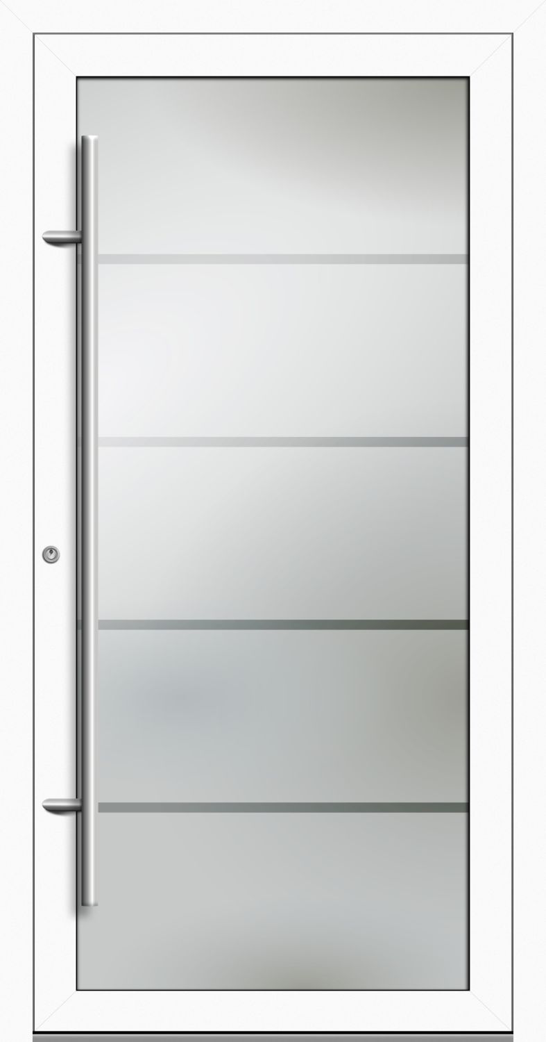 'PREMIUM ALU-Glas Haustür "ROMY" 90 mm Vollglas flächenbündig'