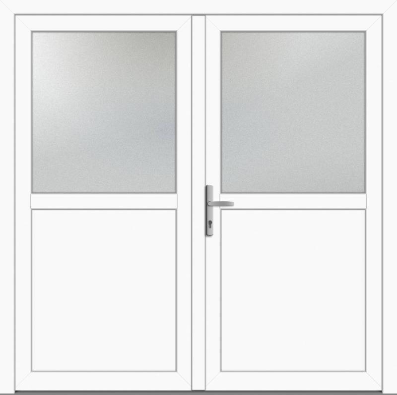 'PREMIUM PVC Doppeltür "PAULA-M" 60 mm symmetrisch cm-genau'