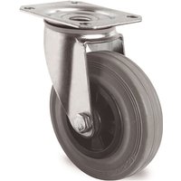 Lenkrolle Rad-Ø 100 mm Tragfähigkeit 75 kg mit Anschraubplatte Polyprop - Promat von PROMAT