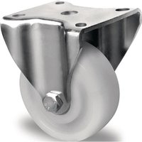 Promat - Schwerlast-Bockrolle Rad-Ø 100 mm Tragfähigkeit 500 kg Kunststoff Platte L100xB88 mm Farbe Rolle weiß von PROMAT