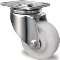 Promat - Schwerlast-Lenkrolle Rad-Ø 75 mm Tragfähigkeit 300 kg Kunststoff Platte L100xB85 mm Farbe Rolle weiß von PROMAT