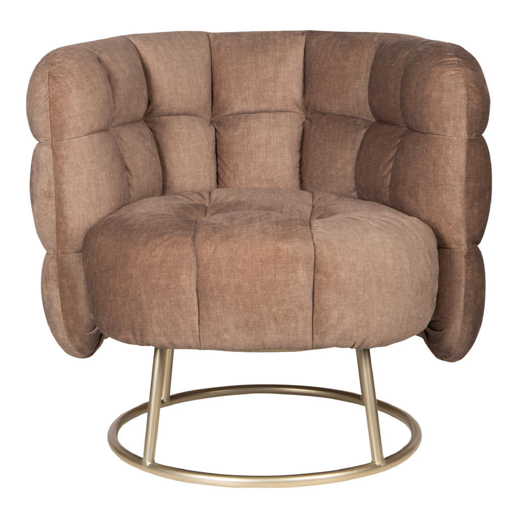 Ptmd Collection Sessel, Gold, Textil, 1-Sitzer, 77x79x89 cm, Wohnzimmer, Sessel, Polstersessel von PTMD Collection