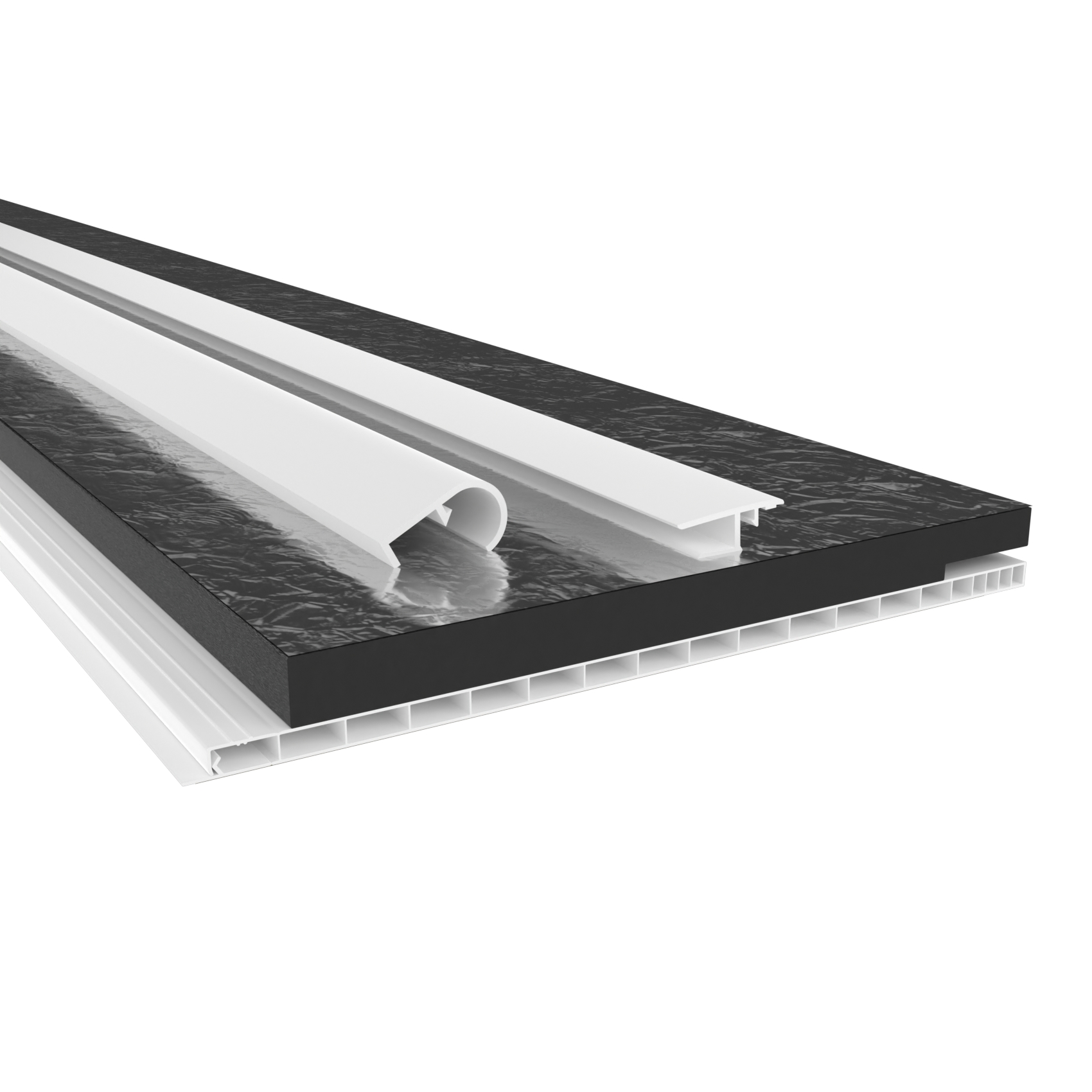 HEXIM Rollladenkastendeckel mit Dämmung, Rollladendeckel PVC Rollladen Profile Revisionsklappe Fenster