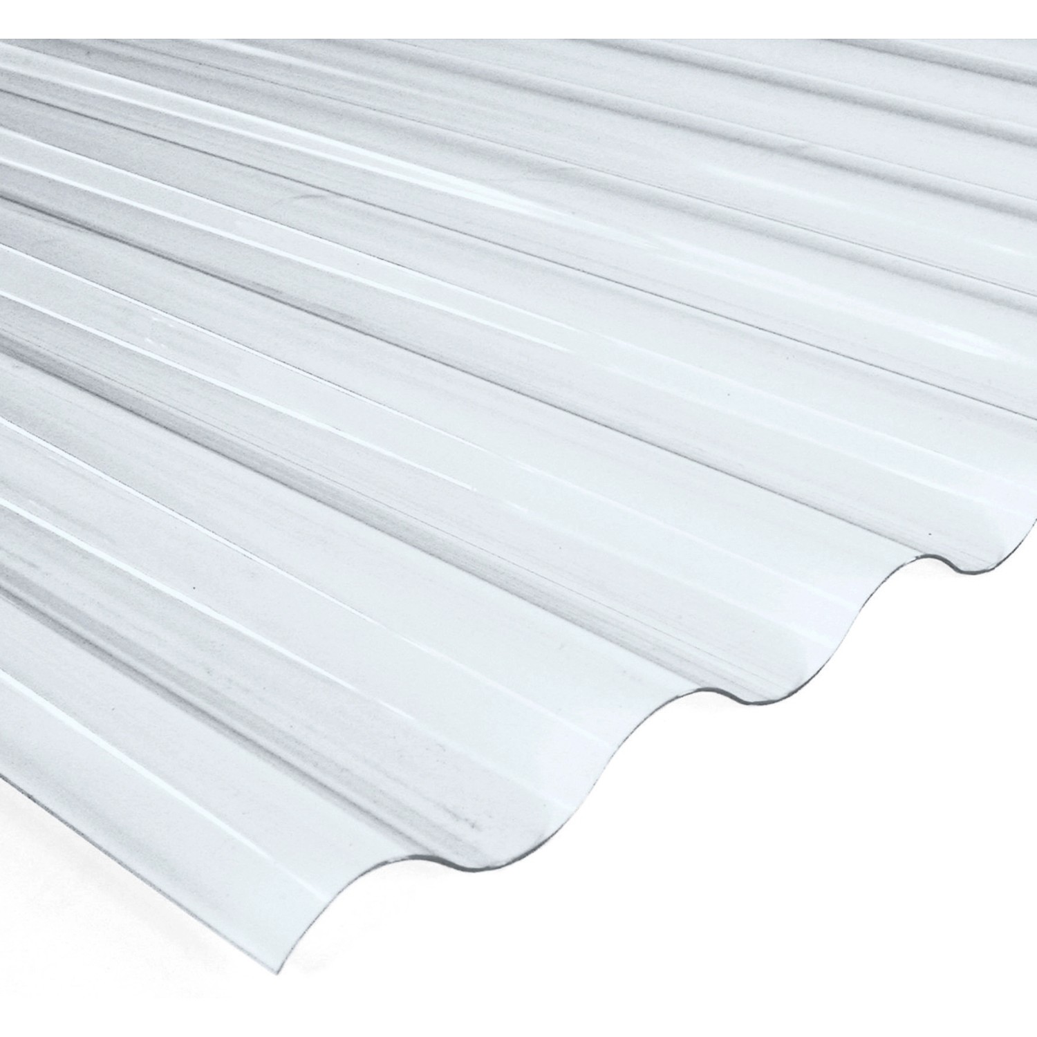 PVC-Wellplatte Sinus 76/18 Klar 80 cm x 120 cm Stärke: 0,65 mm