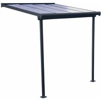 Palram - Canopia Aluminium Terrassenüberdachung mit Doppelstegplatten Sierra anthrazit 230 x 230 cm von PALRAM