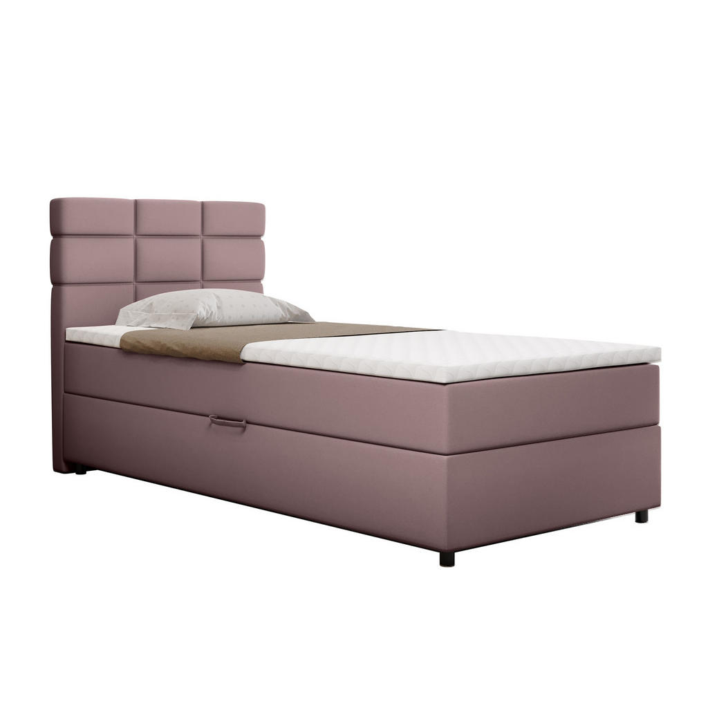 Panda Möbel Boxbett, Rosa, Holz, Mode, 100x200 cm, Oeko-Tex® Standard 100, Schlafzimmer, Betten, Boxspringbetten von Panda Möbel