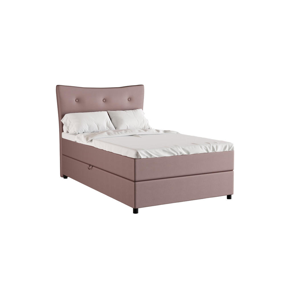 Panda Möbel Boxbett, Rosa, Holz, Mode, 120x200 cm, Oeko-Tex® Standard 100, Schlafzimmer, Betten, Boxspringbetten von Panda Möbel