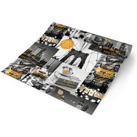 Papiertapete New York grau schwarz gelb B/L: ca. 53x1005 cm von XXXL