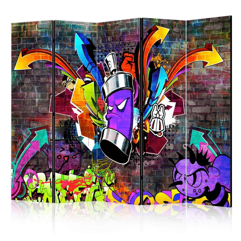 Paravent Graffiti Colourful Attack II Multicolor