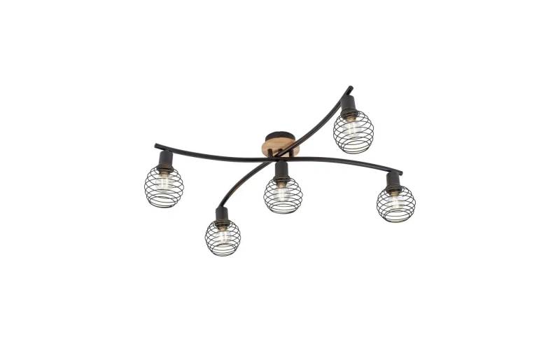 Paul Neuhaus Deckenleuchte  5-flammig  Holz/Metall   ¦ holzfarben ¦ Maße (cm): B: 70 H: 20 T: 67.0 Lampen & Leuchten > Deckenleuchten - Höffner
