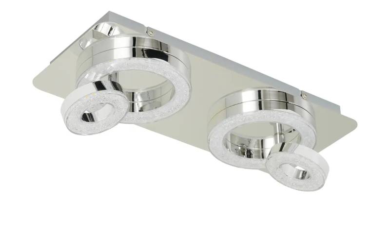 Paul Neuhaus LED-Deckenleuchte  4-flammig  Kristall-optik   ¦ silber ¦ Maße (cm): B: 40 H: 13 T: 17.0 Lampen & Leuchten > Innenleuchten > Deckenlampen - Möbel Kraft