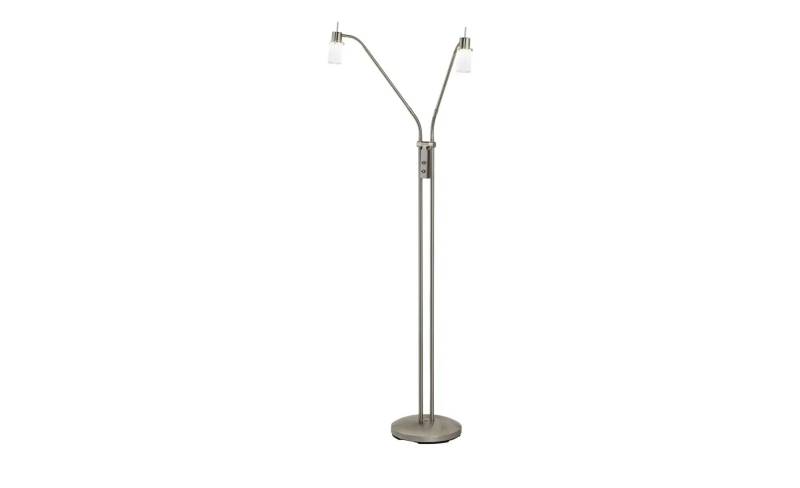 Paul Neuhaus LED- Stehleuchte  2-flammig  nickel matt   ¦ silber ¦ Maße (cm): H: 161 Lampen & Leuchten > LED-Leuchten > LED-Stehlampen - Möbel Kraft