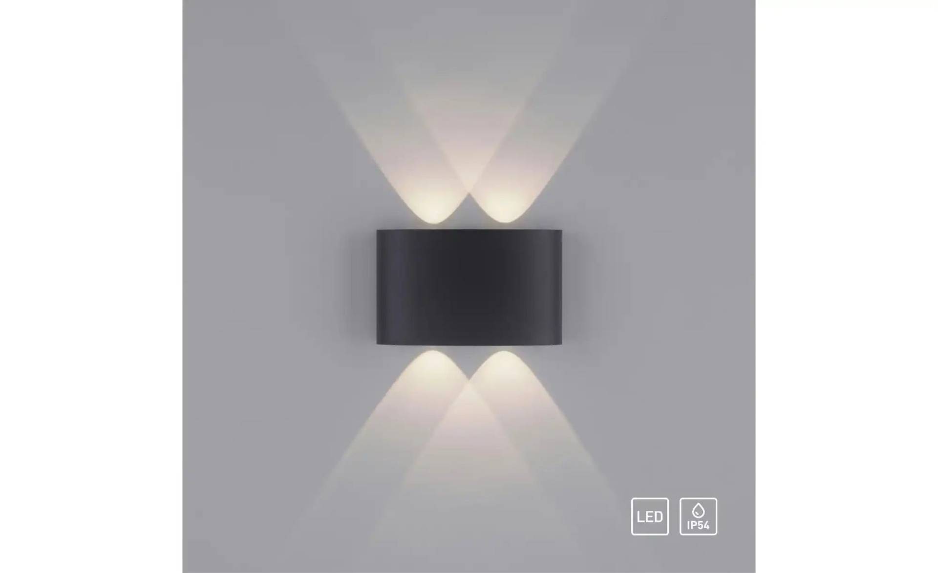 Paul Neuhaus Wandleuchte   ¦ grau ¦ Maße (cm): B: 4 H: 8 T: 13.0 Lampen & Leuchten > Außenleuchten - Möbel Kraft
