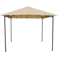 Grasekamp Pavillon Rimini Flex beige Stahl B/H/L: ca. 300x263x300 cm von Grasekamp