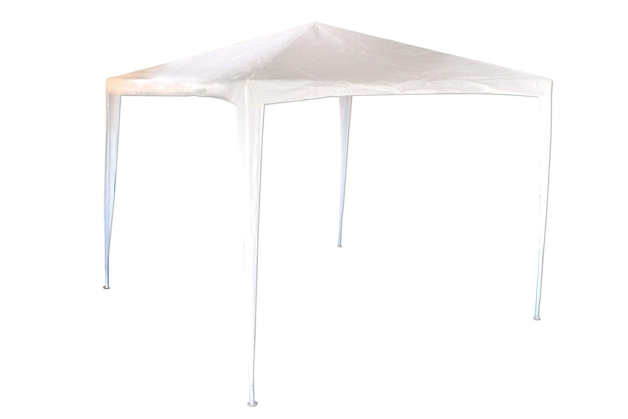 Pavillon Stahl 3 x 3 m PE-Plane weiss Garten Party Zelt