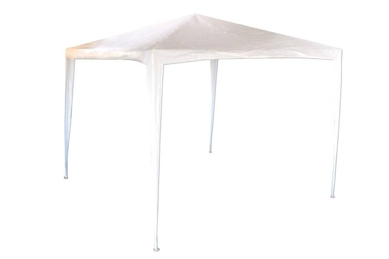 Pavillon Stahl 3 x 3 m PE-Plane weiss Garten Party Zelt