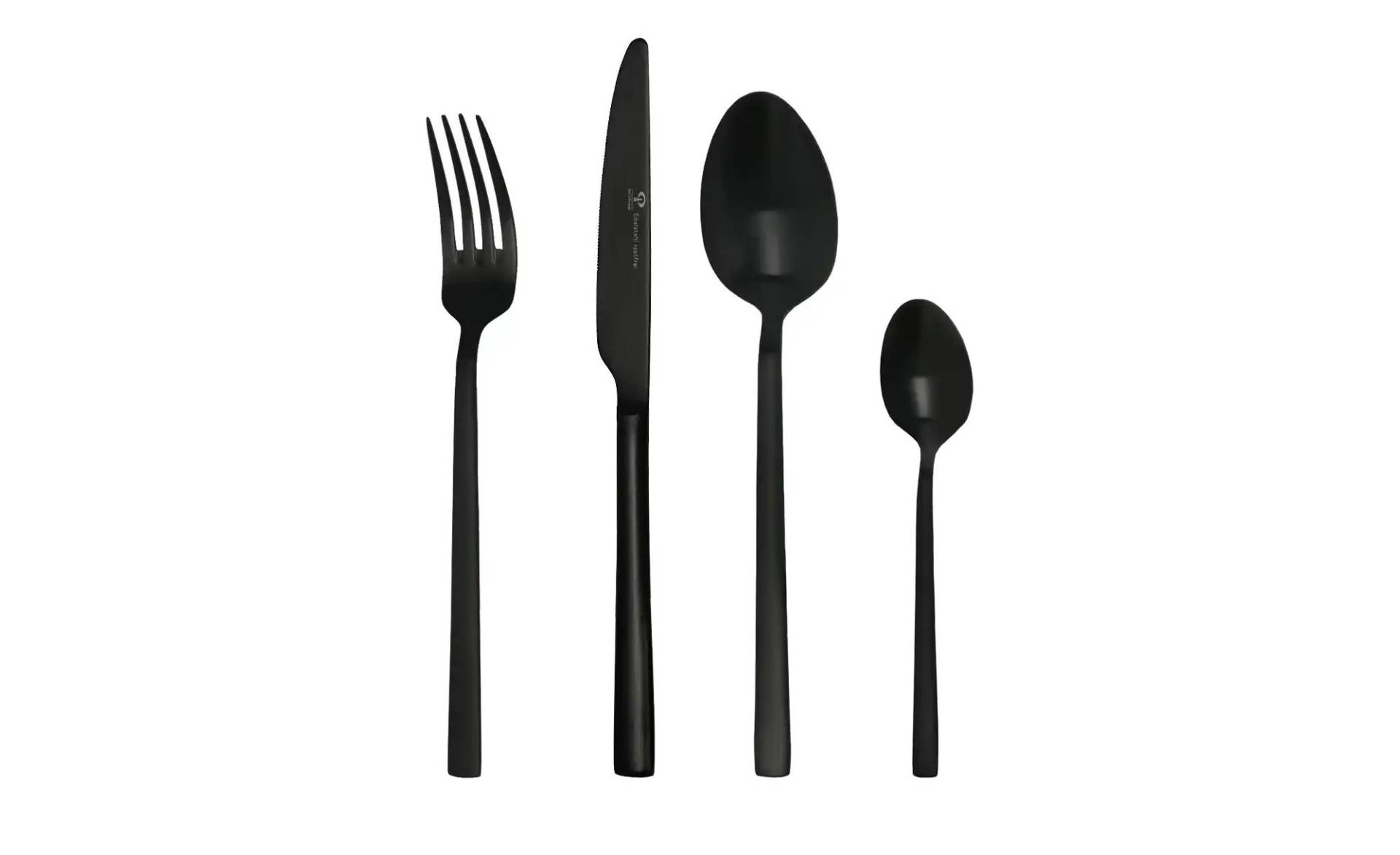 Peill+Putzler Besteck  16-teilig  Argento ¦ schwarz ¦ Edelstahl Messer & Besteck > Besteck-Sets - Möbel Kraft