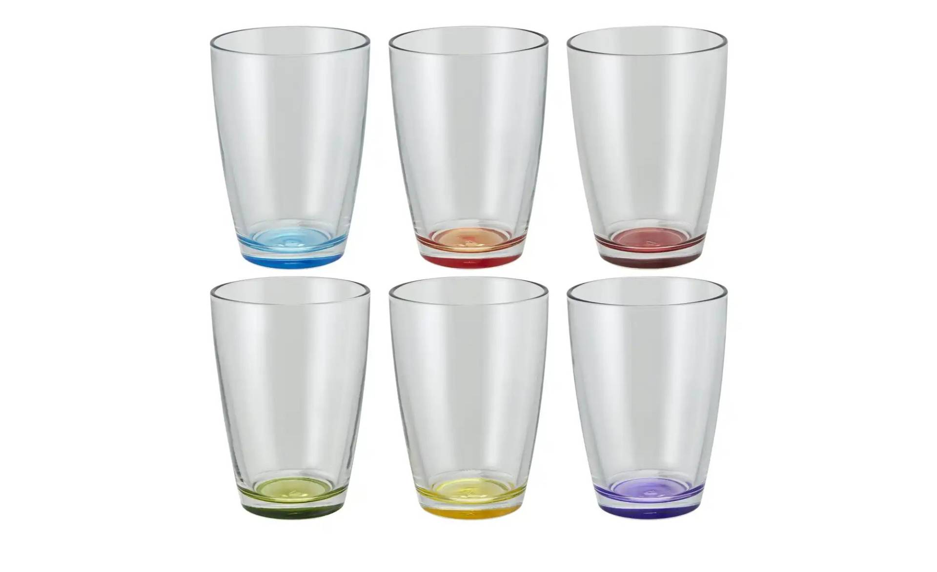 Peill+Putzler Glas  6er-Set  Colore ¦ transparent/klar ¦ Maße (cm): H: 12,2  Ø: 8.6 Gläser & Karaffen - Möbel Kraft