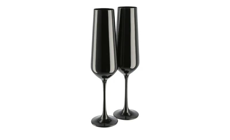 Peill+Putzler Sektkelch 200 ml  2er Set  Las Vegas ¦ schwarz ¦ Maße (cm): H: 25 Gläser & Karaffen - Höffner