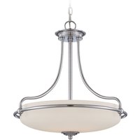 Pendellampe ASPERO Chrom Creme Jugendstil Lampe von ELSTEAD
