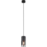 Pendelleuchte 1xE27 1 Stück Metall / Glas Schwarz, Grau