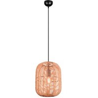 Pendelleuchte 1xE27 Braun 1 Stück Metall / Sisal Hellbraun