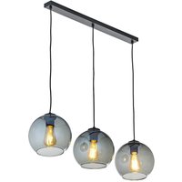 Pendelleuchte 3-flammig E27 Schwarz Graphit Glas Metall Pendelleuchte 3-flammig E27 Schwarz Graphit Glas Metall von TK Lighting