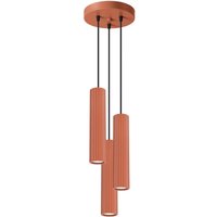 Pendelleuchte 3-flammig GU10 Rot aus Aluminium B: 19,5 cm von Sollux