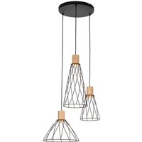 Pendelleuchte 3-flammig Metall Holz Ø 50 cm verstellbar GU10 Pendelleuchte 3-flammig Metall Holz Ø 50 cm verstellbar GU10 von TK Lighting