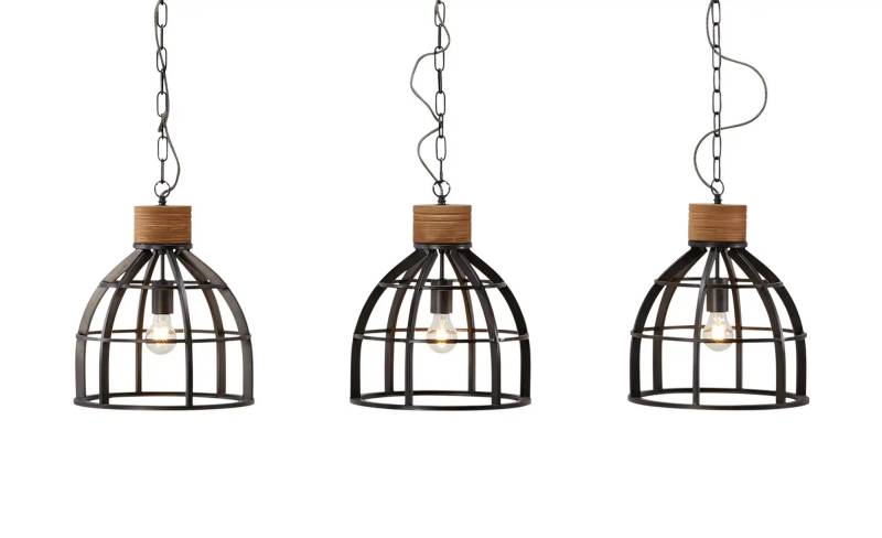Pendelleuchte  3-flammig  Metall schwarz   ¦ schwarz ¦ Maße (cm): B: 135 Lampen & Leuchten > Pendelleuchten - Höffner