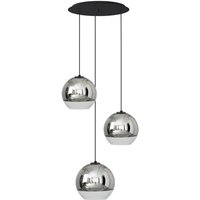 Pendelleuchte 3-flammig Schwarz Chrom E27 Glas Metall Pendelleuchte 3-flammig Schwarz Chrom E27 Glas Metall von Nowodvorski
