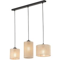 Pendelleuchte 3-flammig Stoff Metall L: 79 cm E27 Boho von TK Lighting