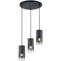 Pendelleuchte 3xE27 1 Stück Metall / Glas Schwarz
