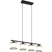 Pendelleuchte 4xE14 Metall Schwarz Matt / Weiß