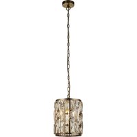 Pendelleuchte Art Déco D: 22 cm E27 Kristall Schirm Pendelleuchte Art Déco D: 22 cm E27 Kristall Schirm von Searchlight