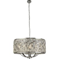 Pendelleuchte Art Déco Ø 65 cm rund 8x E14 Kristall Schirm Pendelleuchte Art Déco Ø 65 cm rund 8x E14 Kristall Schirm von Searchlight