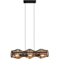 Pendelleuchte Bambus Braun E27 3-flammig Skandinavisch von Eco-Light
