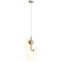 Pendelleuchte Beige Weiß B:46 cm Glas Metall blendarm Pendelleuchte Beige Weiß B:46 cm Glas Metall blendarm von ALDEX