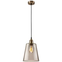 Pendelleuchte CHLOE Rauchglas Retro rund Esstisch Pendelleuchte CHLOE Rauchglas Retro rund Esstisch von Lamkur