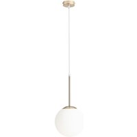 Pendelleuchte E27 Glas Metall in Gold Weiß Ø20 cm Kugel Pendelleuchte E27 Glas Metall in Gold Weiß Ø20 cm Kugel von ALDEX