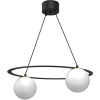 Pendelleuchte E27 blendarm in Schwarz Weiß Gold L:70 cm von Luminex