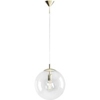 Pendelleuchte E27 in Gold Klar Kugel Glas 30 cm rund Pendelleuchte E27 in Gold Klar Kugel Glas 30 cm rund von ALDEX