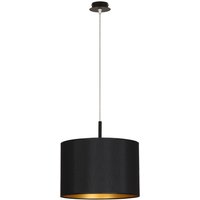 Pendelleuchte E27 in Schwarz Gold Stoffschirm Ø 45 cm Pendelleuchte E27 in Schwarz Gold Stoffschirm Ø 45 cm von Nowodvorski