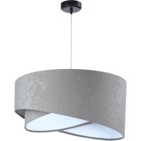 Pendelleuchte Esstisch Grau Weiß Stoff Lampe von BPS Koncept