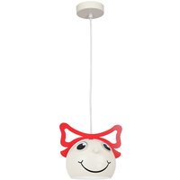 Kinderzimmerleuchte rund Ø 16,5 cm Glas Metall E27 Weiß Rot Kinderzimmerleuchte rund Ø 16,5 cm Glas Metall E27 Weiß Rot von Luminex